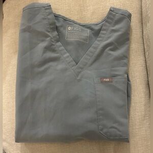 Figs dusty blue catarina one pocket scrub top
